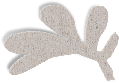 Abstract Paper Cut-Out Organic Shape